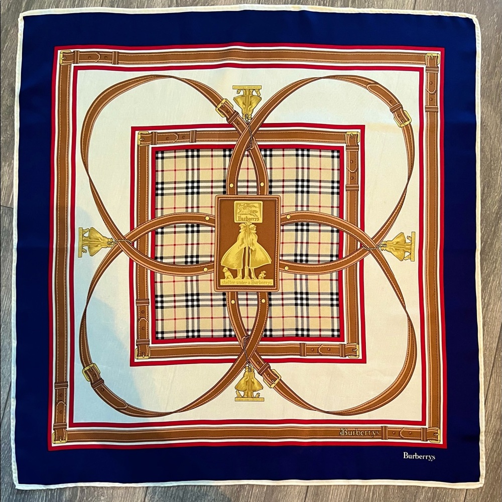 Vintage Burberry scarf silk like new rating 10/9.75